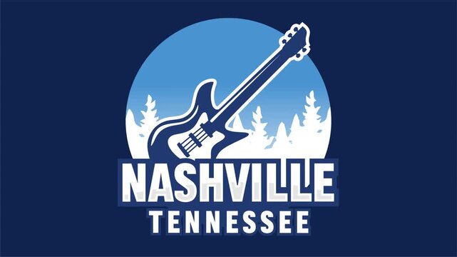 nashville tennessee with musical instrument silhouettes