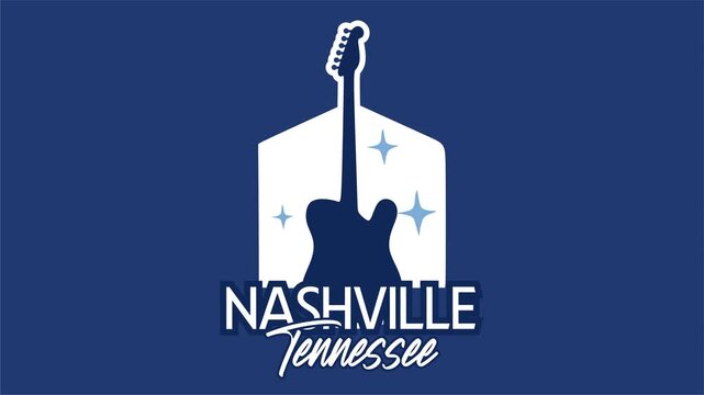 nashville tennessee with musical instrument silhouettes
