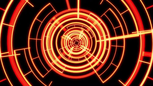 HUD Rader Radial Graph Scan Circle Blinking Bold Red Faster Animation Loop