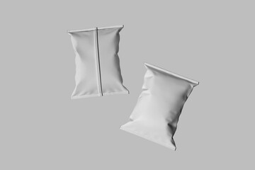 two chips bag front rear in clean background
