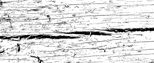 Obraz premium Grunge Wood Texture Overlay Vector Black and White Aged Cracked Timber Surface Distressed Background Pattern