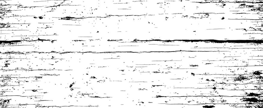 Black and White Distressed Wood Grain Texture Overlay Vector