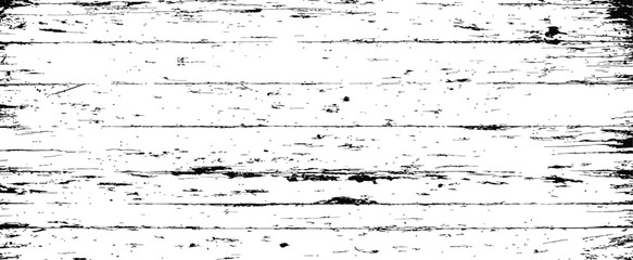 Obraz premium Grunge Wood Texture Overlay Vector Black and White Distressed Wooden Planks Background Aged Rustic Surface Effect