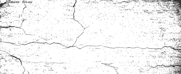 Obraz premium Distressed cracked grunge overlay vector texture black and white high contrast background for vintage abstract effects
