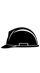 Fototapeta premium Black silhouette of a baseball cap.