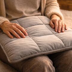 Comfortable cushion provides somatic sense of relaxation and warmth while enhancing cozy atmosphere of serene space
