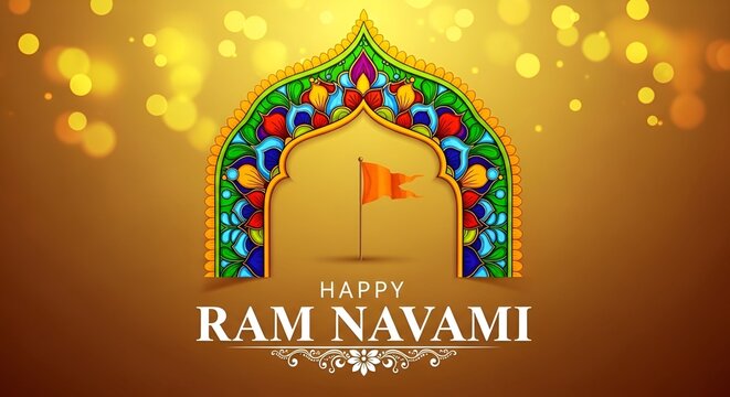 Happy ramnavami indian hindu festival background
