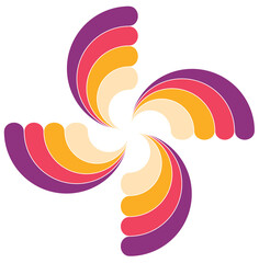 Vibrant abstract swirl design art