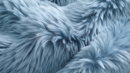 Fototapeta premium Close-up of Soft Blue Faux Fur Texture background