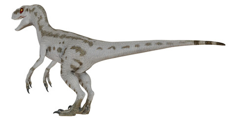 Animated dinosaur with detailed texture and long tail.