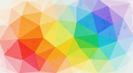 Obraz premium Vibrant Rainbow Polygon Pattern Background