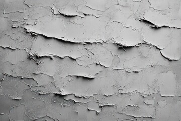 Obraz premium layers of flaking plaster and peeling paint on a gray wall, weathered and quietly melancholic texture