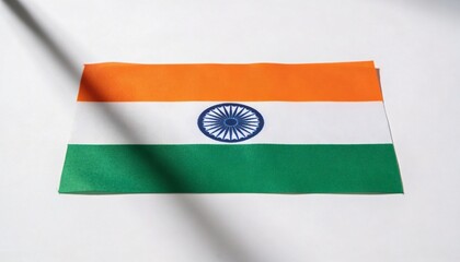 Obraz premium Indian National Flag with Copy Space Isolated on White