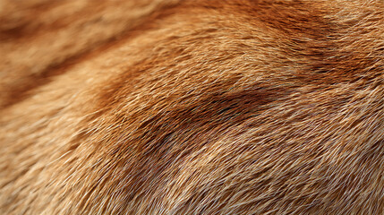 Fototapeta premium Close-up Texture of Ginger Cat Fur orange