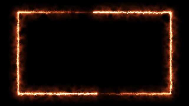 Seamless loop neon light rectangle frame border neon, rainbow, streak, light, motion, colourful