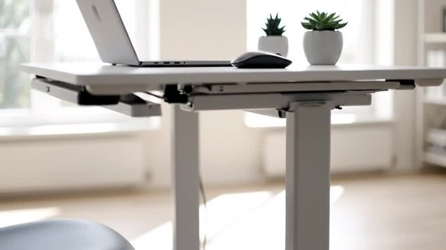 Standing desk slowly rising