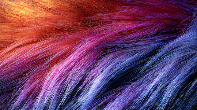Colorful Furry Material with Gradient Hues texture