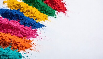 Holi Festival Colorful Gulal Powder Minimal Background