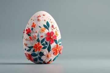 Easter Egg composition with spring elements