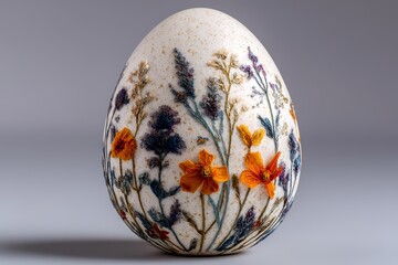 Easter Egg composition with spring elements