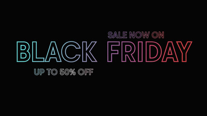 Obraz premium Black Friday Sale Banner - Up to 50% Off