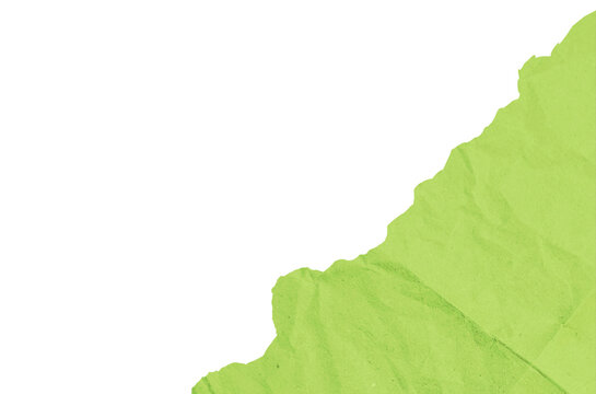 torn green paper corner