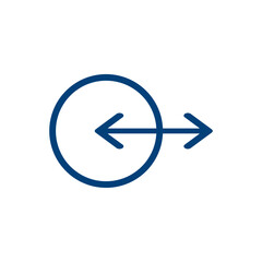 Modern navigation symbol for forward movement and progress
