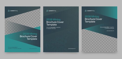 Modern Brochure Cover Template in Heavy Industrial Theme, Annual Report & Company Profile Front Page
