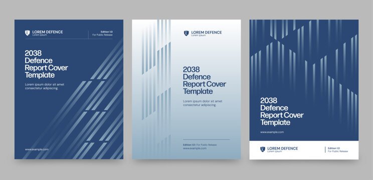 Minimalist Brochure Cover Template in Clean Modern Style for Report Cover, Front Page Design Layouts