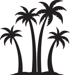 Fototapeta premium set of palm trees ,set of palms.palm, tree