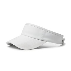 White visor cap displayed on a plain white background