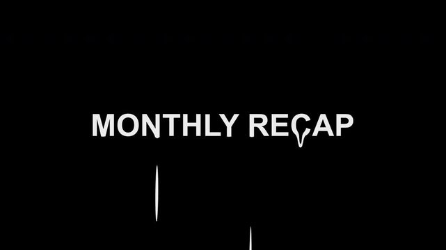 Aesthetic "Monthly Recap" Animated Title: Liquid Melting Effect with Dripping Typography for Social Media Recaps