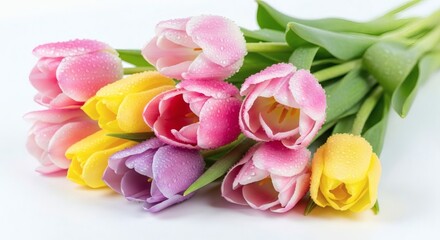 Colorful Tulips Close-Up