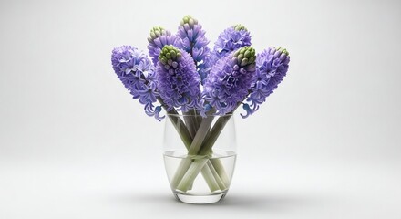Purple Hyacinths in Vase