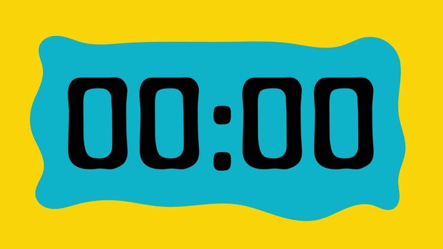 5 second countdown timer on yellow background suitable for presentations, productivity, educational content, and more