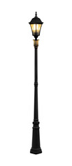 vintage style street lamps or light poles 1 light bulbs isolated © Supachai