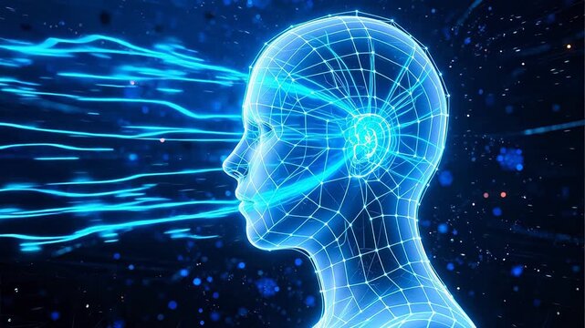 Digital human head wireframe