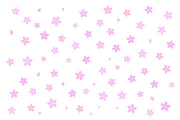 シンプルな桜の背景イラスト　コピースペース
