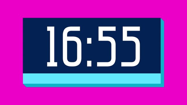 Countdown timer from 17 minute to 16 minute on pink background suitable for presentations, productivity, educational content, and more