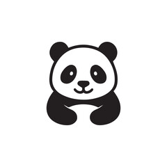 Obraz premium Cute Panda Logo