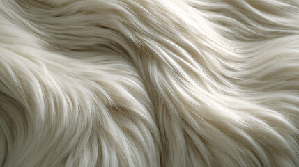 Soft White Faux Fur Texture with Wavy Pattern graphic