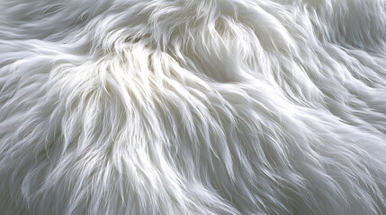 Soft White Faux Fur Abstract Background Texture fluffy