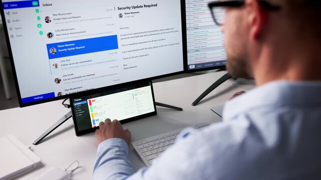 Checking Support Tickets On Secondary Screen