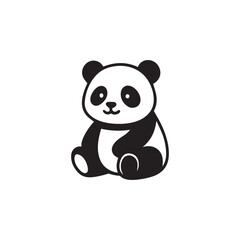Obraz premium Cute Panda Logo