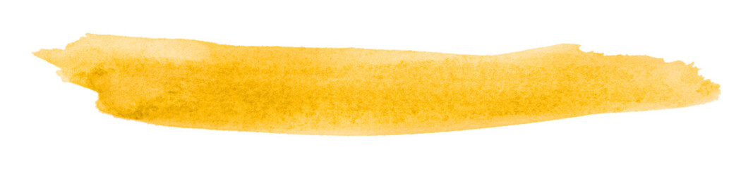 yellow watercolor background. Artistic hand paint. Isolated on transparent background.