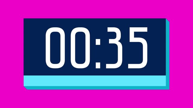 40 second countdown timer on pink background suitable for presentations, productivity, educational content, and more