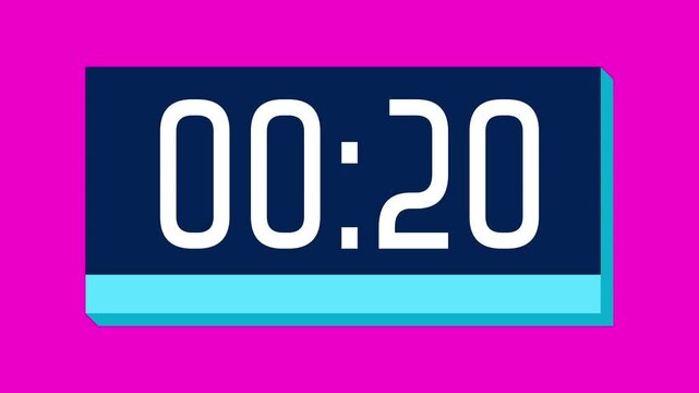 25 second countdown timer on pink background suitable for presentations, productivity, educational content, and more