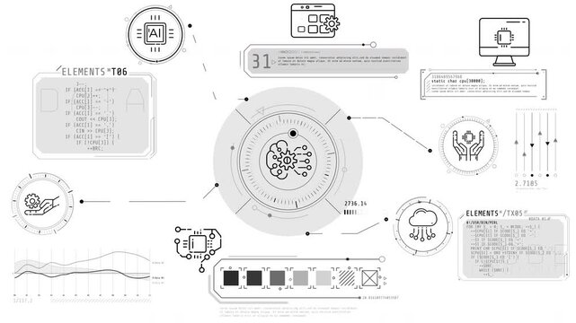 Animated infographics on the theme of AI-driven environments