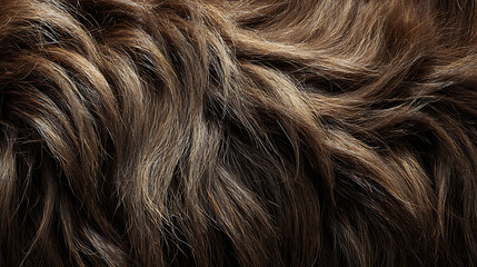 Textured Surface of Brown Animal Fur Close-up macro