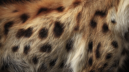 Textured Surface of Spotted Hyena Fur animal